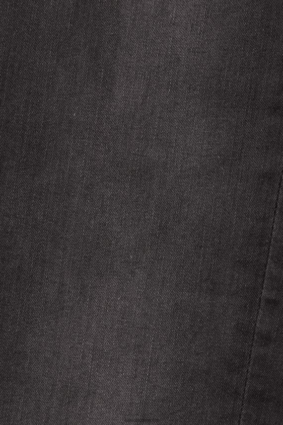 denim sl Esprit ženske raztegljive kavbojke slim fit s srednjo postavo, dvojna maks sivo temno pranje 6X446398