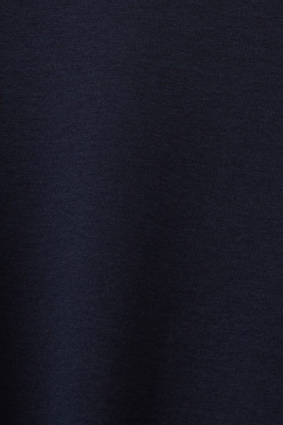 dolgi rokav sl Esprit ženske majica z dolgimi rokavi in ​​nazobčanim ovratnikom mornarica 6X44633