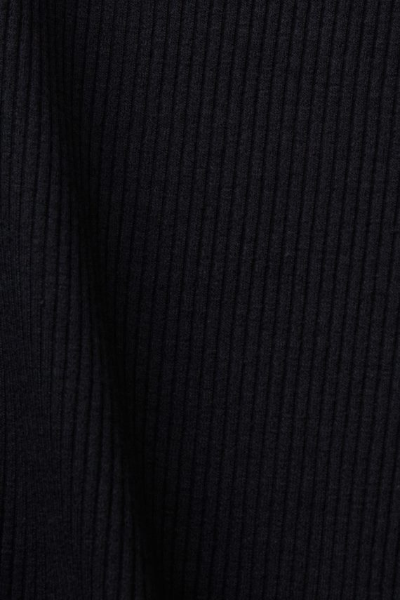 dolgi rokav sl Esprit ženske rebrast zgornji del z dolgimi rokavi Črna 6X44688