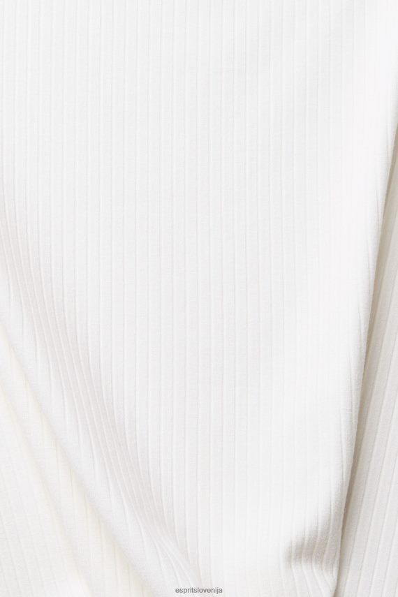 dolgi rokav sl Esprit ženske zgornji del z izrezom umazano bela 6X446531