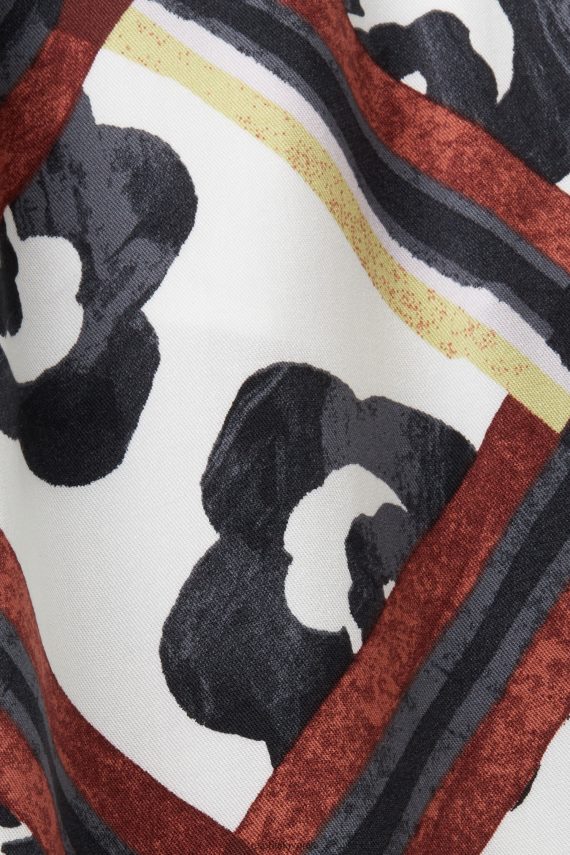 hlače in hlače sl Esprit ženske vzorčaste hlače na poteg, lenzing ecovero led 6X44617