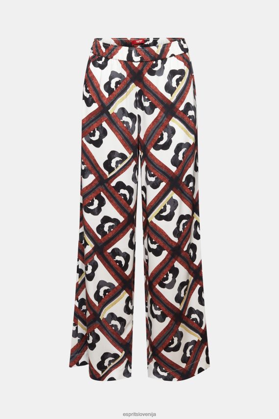 hlače in hlače sl Esprit ženske vzorčaste hlače na poteg, lenzing ecovero led 6X44617