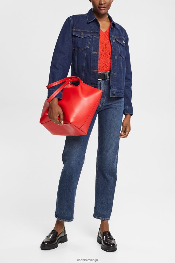 jakne sl Esprit ženske Denim jakna modro temno pranje 6X446554