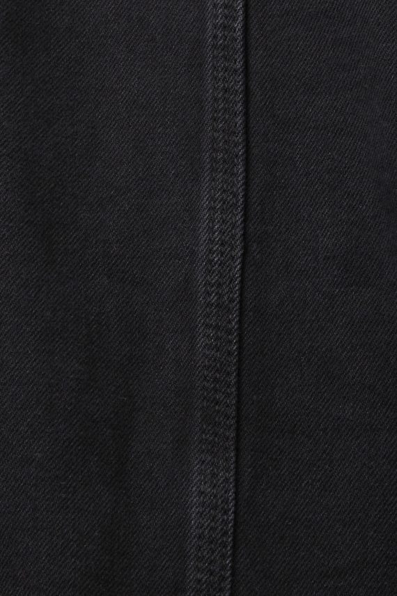 jakne sl Esprit ženske jeans jakna brez ovratnika z vrvicami črna srednje pranje 6X446297