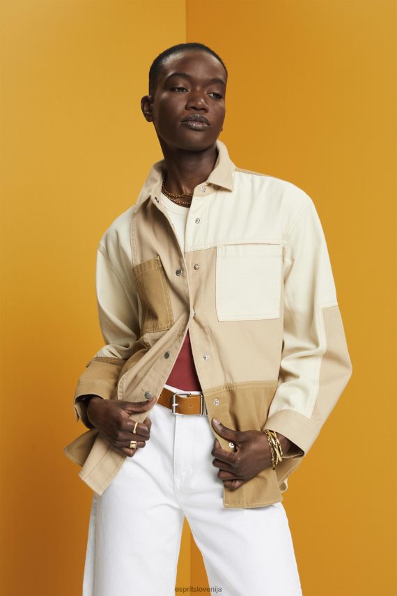 jakne sl Esprit ženske patchwork ohišje bež 6X446293