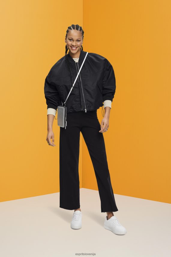 jakne sl Esprit ženske prevelika bomber jakna Črna 6X446213