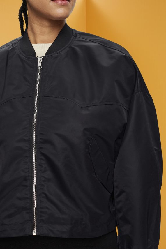 jakne sl Esprit ženske prevelika bomber jakna Črna 6X446213