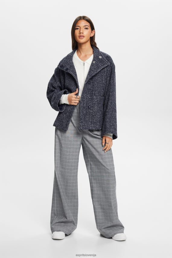 jakne sl Esprit ženske strukturirana tkana jakna mornarica 6X44620