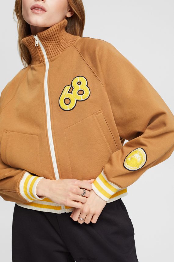 jakne sl Esprit ženske univerzitetna jakna karamela 6X446417