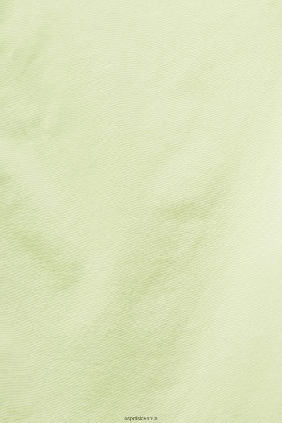 kratke hlače sl Esprit ženske kratke hlače s pletenim pasom iz rafije citrusno zelena 6X446263