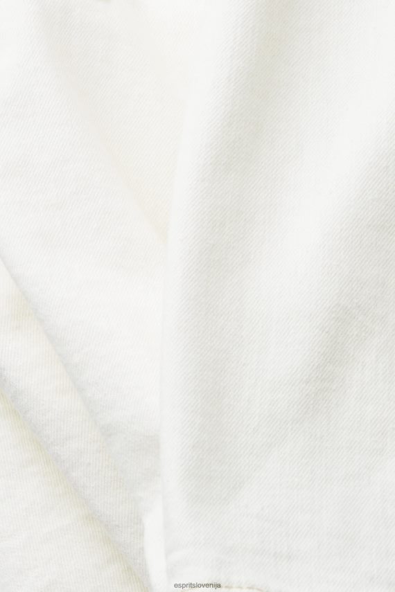 kratke hlače sl Esprit ženske kratke hlače z visokim pasom umazano bela 6X446264