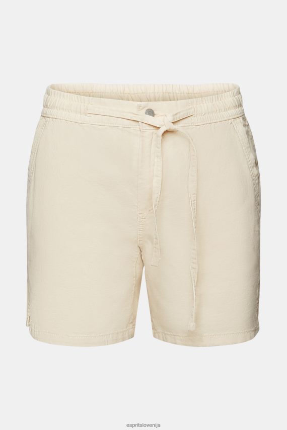 kratke hlače sl Esprit ženske kratke hlače za prosti čas z elastičnim pasom pastelno roza 6X446299