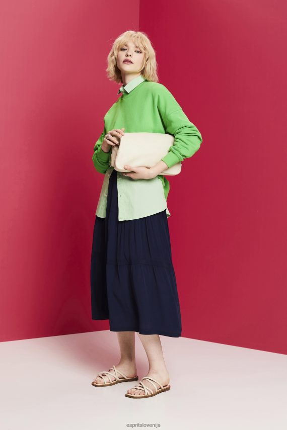 krila sl Esprit ženske midi krilo mornarica 6X446239