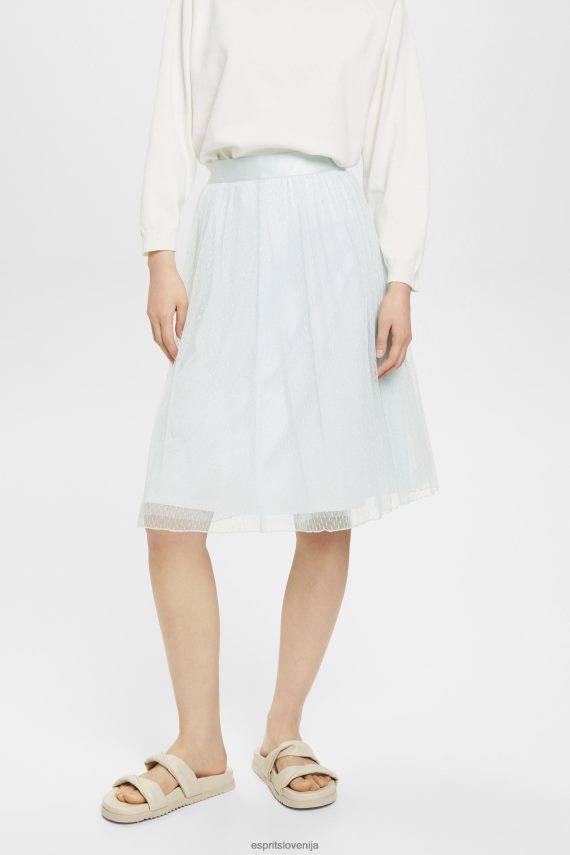 krila sl Esprit ženske midi krilo z učinkom bleščic svetlo vodno zelena 6X446268