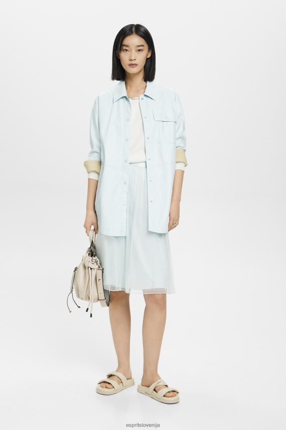 krila sl Esprit ženske midi krilo z učinkom bleščic svetlo vodno zelena 6X446268