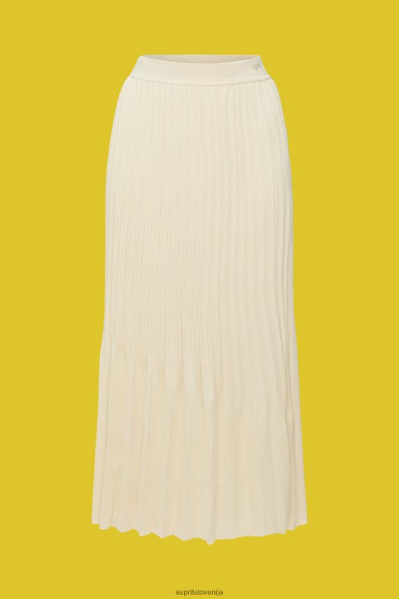 krila sl Esprit ženske plisirano midi krilo pesek 6X446483