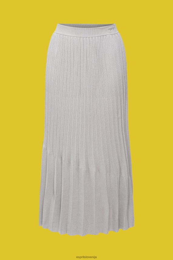 krila sl Esprit ženske plisirano midi krilo srednje siva 6X446481
