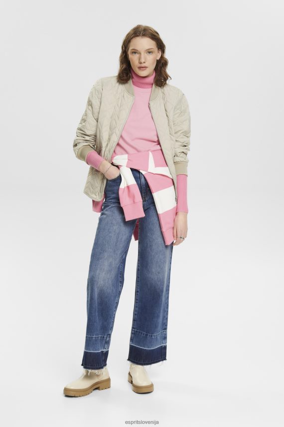 majice s kratkimi rokavi sl Esprit ženske bombažna majica s kratkimi rokavi z izvezenim logotipom roza 6X446152