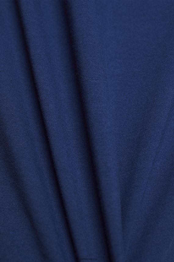 majice s kratkimi rokavi sl Esprit ženske bombažna majica s potiskanim logotipom črnilo 6X446145