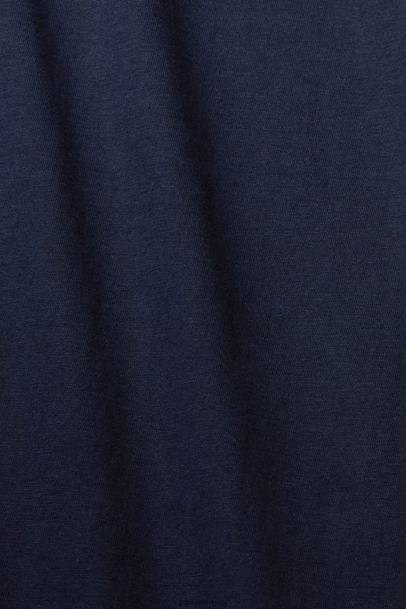 majice s kratkimi rokavi sl Esprit ženske bombažna majica z okroglim izrezom mornarica 6X446459