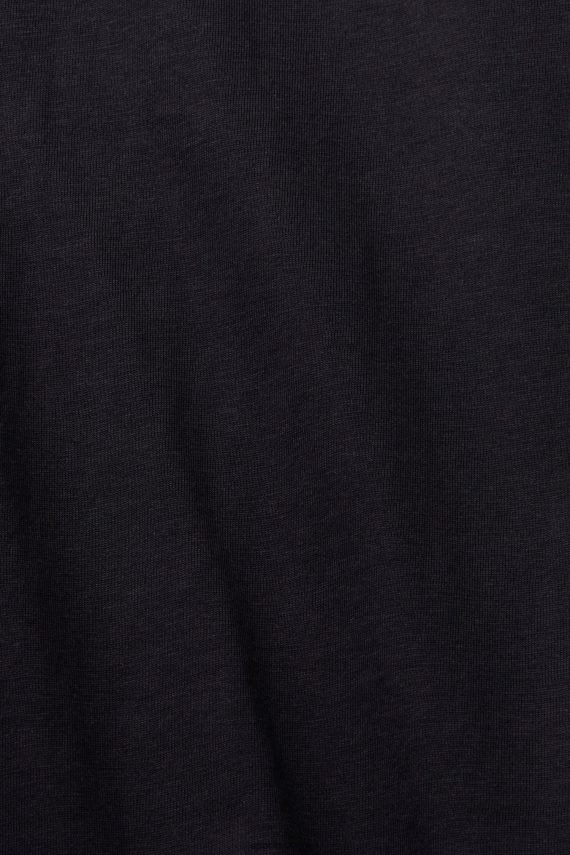 majice s kratkimi rokavi sl Esprit ženske bombažna majica z okroglim izrezom Črna 6X446454