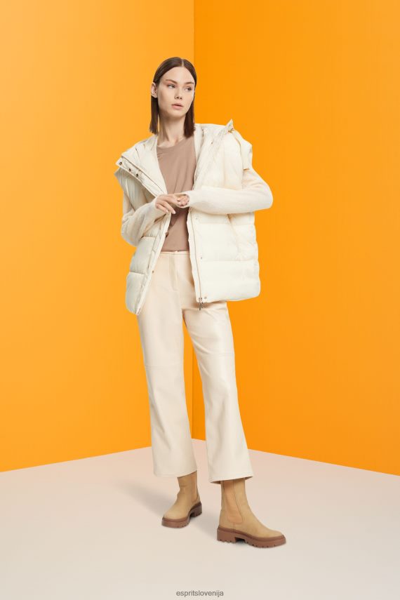 majice s kratkimi rokavi sl Esprit ženske bombažna majica z okroglim izrezom taupe 6X446457