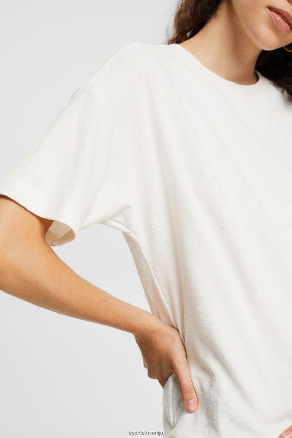 majice s kratkimi rokavi sl Esprit ženske majica s kratkimi rokavi umazano bela 6X446545