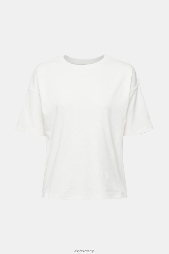 majice s kratkimi rokavi sl Esprit ženske majica s kratkimi rokavi umazano bela 6X446545