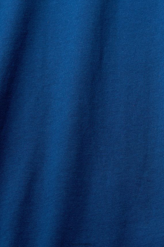 majice s kratkimi rokavi sl Esprit ženske majica z dolgimi rokavi in ​​logotipom petrol modra 6X446462