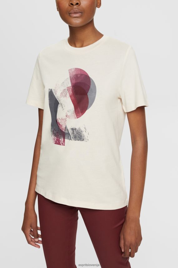 majice s kratkimi rokavi sl Esprit ženske majica z logotipom, mešanica tencel gola 6X446441