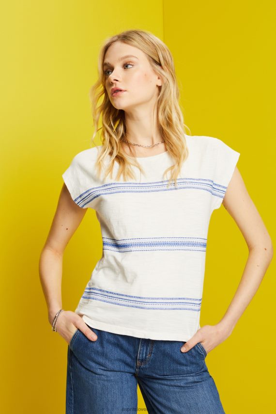 majice s kratkimi rokavi sl Esprit ženske vezena majica s kratkimi rokavi, 100% bombaž led 6X44697