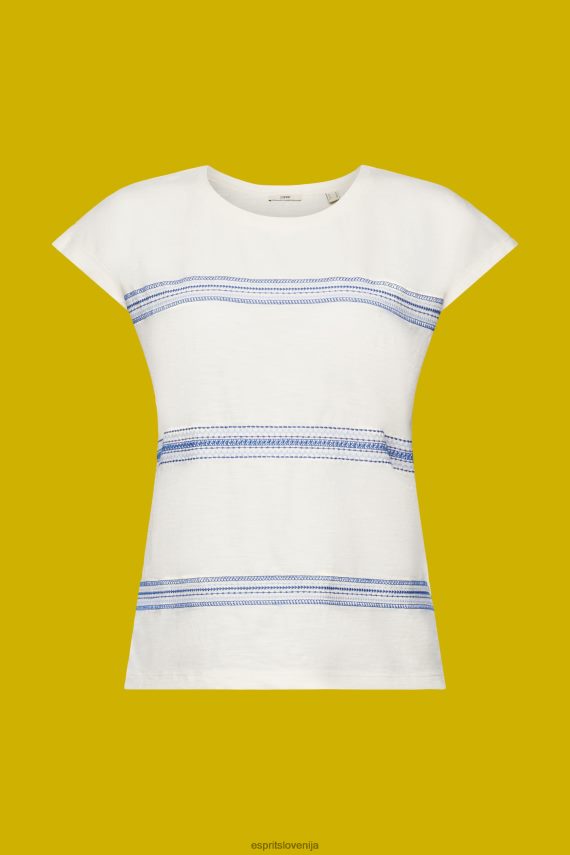 majice s kratkimi rokavi sl Esprit ženske vezena majica s kratkimi rokavi, 100% bombaž led 6X44697