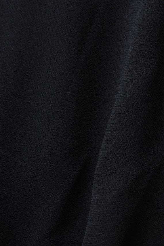 obleka sl Esprit ženske recikliran: dolg kombinezon iz šifona Črna 6X44675