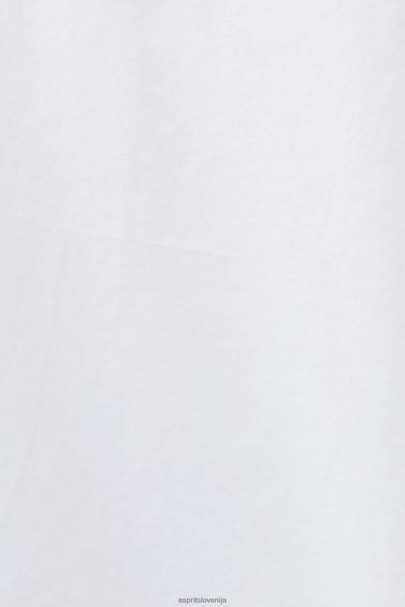 obleke sl Esprit ženske bombažna čipkasta obleka do kolen bela 6X446111