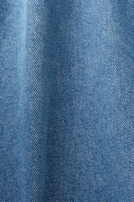 obleke sl Esprit ženske denim obleka s pasom za zavezovanje pranje modre svetlobe 6X446394