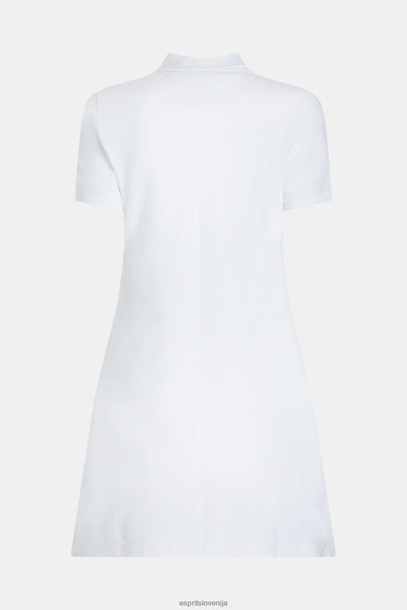 obleke sl Esprit ženske klasična polo obleka dolphin tennis club bela 6X446505