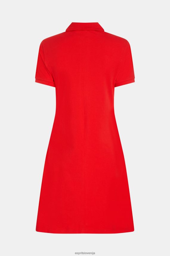 obleke sl Esprit ženske klasična polo obleka dolphin tennis club rdeča 6X446507