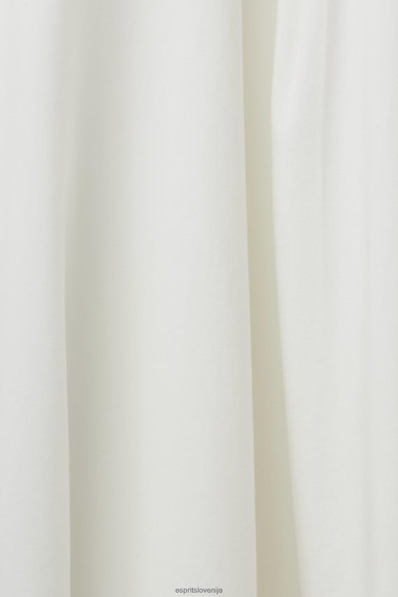 obleke sl Esprit ženske midi obleka z vezenino, lenzing ecovero bela 6X446205