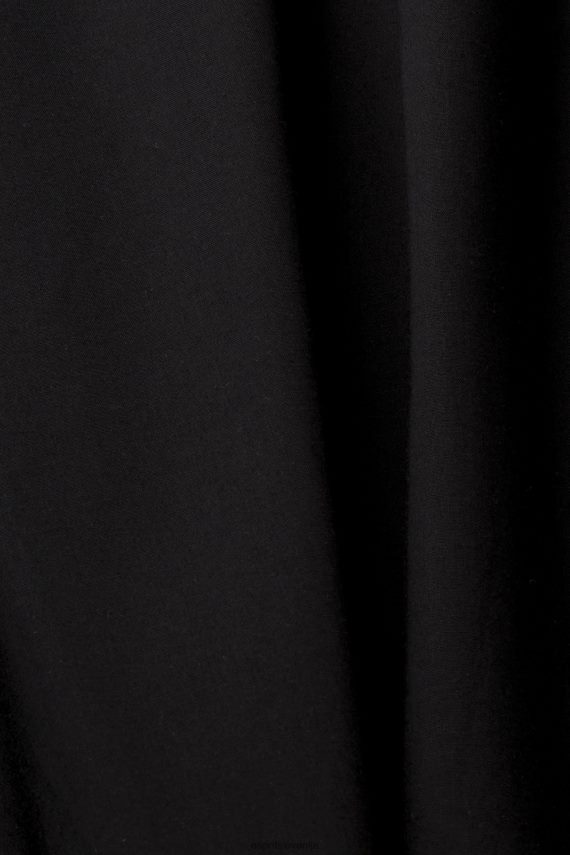 obleke sl Esprit ženske midi obleka z vezenino, lenzing ecovero Črna 6X446204