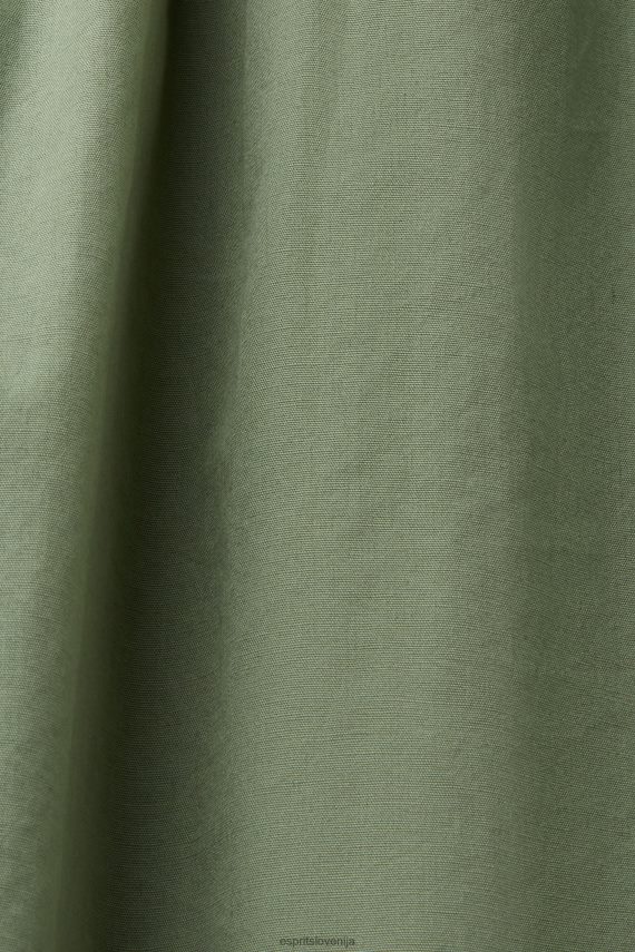 obleke sl Esprit ženske mini obleka iz mešane tkanine bledo kaki 6X44670