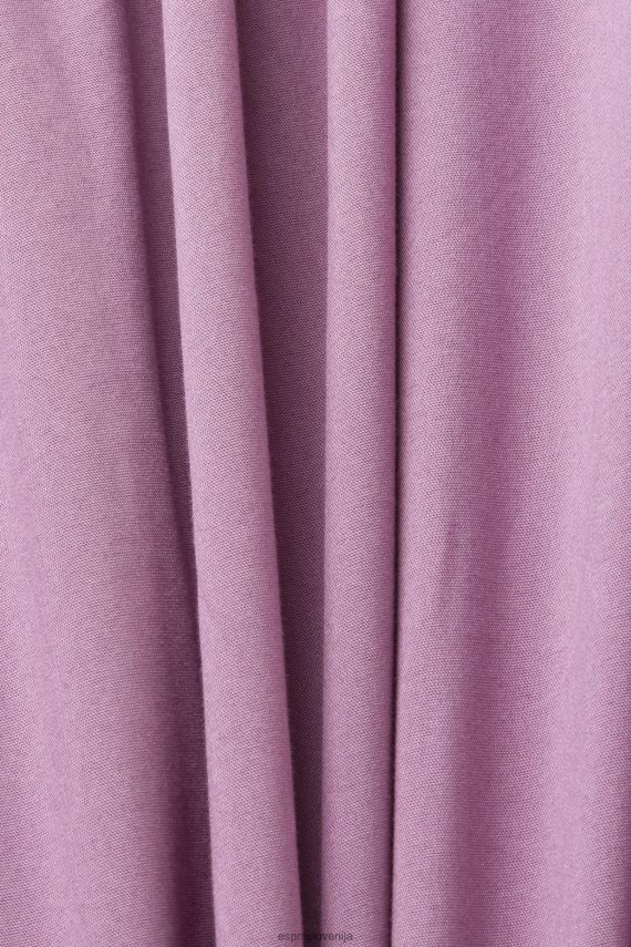 obleke sl Esprit ženske mini obleka iz poplina z odprtimi rameni vijolična 6X446180