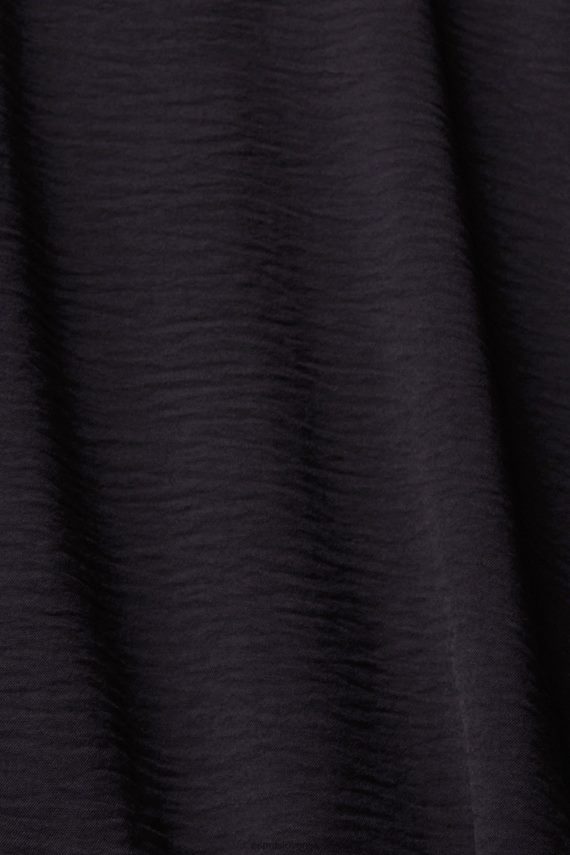 obleke sl Esprit ženske mini obleka z izrezom Črna 6X446429