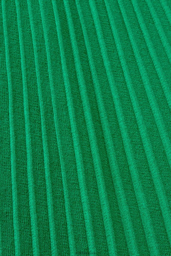 obleke sl Esprit ženske mockneck nagubana midi obleka s kratkimi rokavi smaragdno zelena 6X446121