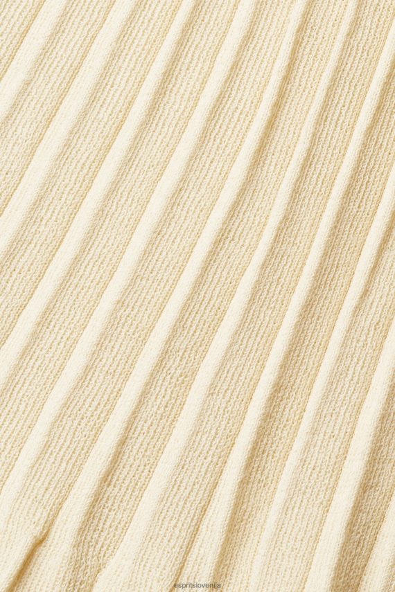 obleke sl Esprit ženske nagubana in široka obleka pesek 6X446383