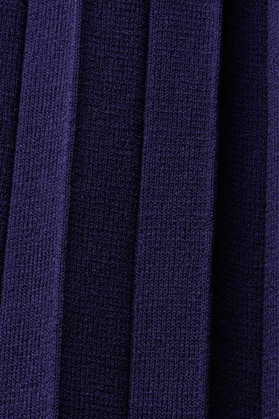 obleke sl Esprit ženske nagubana maksi obleka brez rokavov z okroglim izrezom temno modra 6X446123