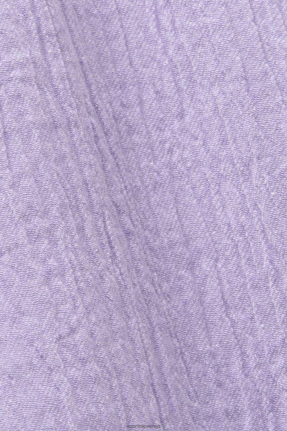 obleke sl Esprit ženske nagubana midi obleka s pasom bela 6X44654