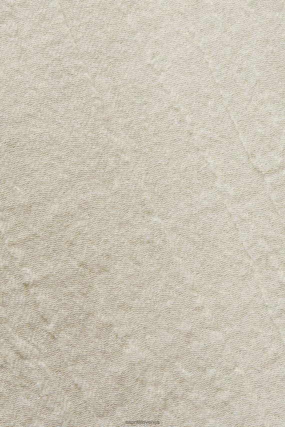 obleke sl Esprit ženske nagubana midi obleka s pasom prašno zelena 6X44653