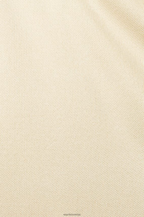 obleke sl Esprit ženske nagubana peplum obleka pesek 6X446489