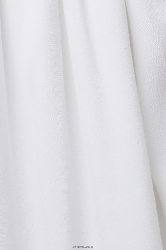 obleke sl Esprit ženske obleka na naramnice z jopico, tencel bela 6X446203