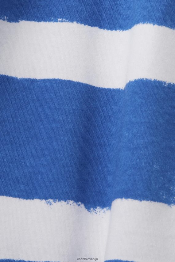 obleke sl Esprit ženske črtasta majica s kratkimi rokavi bela 6X446182